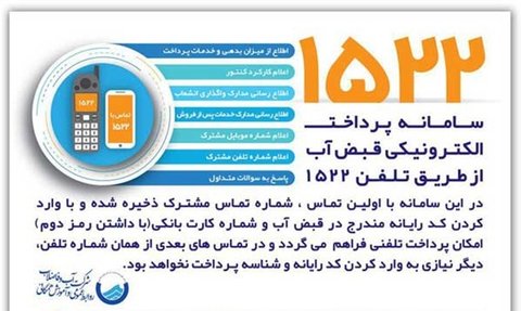 ثبت ۵۲ هزار تماس و ارایه خدمات در سامانه ۱۵۲۲ آبفای اصفهان