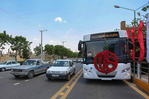 بهره برداری از سامانه اتوبوس تندروی اصفهان 2