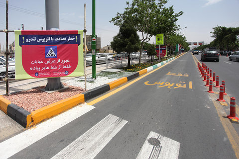 زمان سفر با خط چهارم BRT اصفهان ۳۰ درصد کاهش پیدا می‌کند