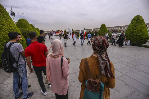 اجرای نمادین چوگان در میدان امام (ره)به مناسبت آزاد سازی خرمشهر