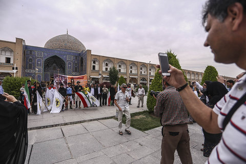 اجرای نمادین چوگان در میدان امام (ره)به مناسبت آزاد سازی خرمشهر