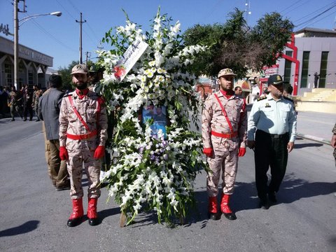 پیکر پاک شهید مدافع حرم فریدون احمدی  تشییع شد