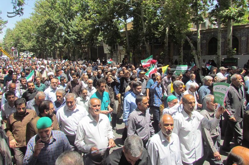 شرکت در راهپیمایی روز قدس ،فریاد مظلومیت فلسطینیان را به گوش جهانیان می رساند