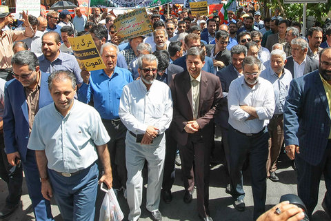 حضور شهردار ، معاونین و کارکنان مدیریت شهری اصفهان در راهپیمایی روز جهانی قدس