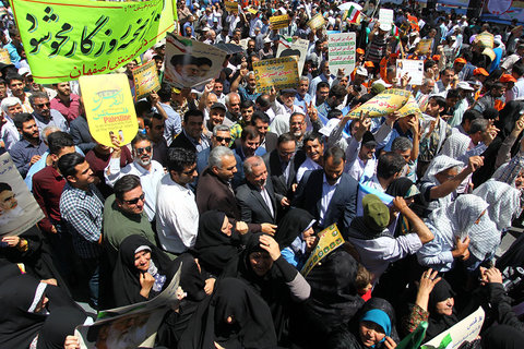 حضور مردم همیشه در صحنه اصفهان همراه با مسئولین در راهپیمایی روز جهانی قدس