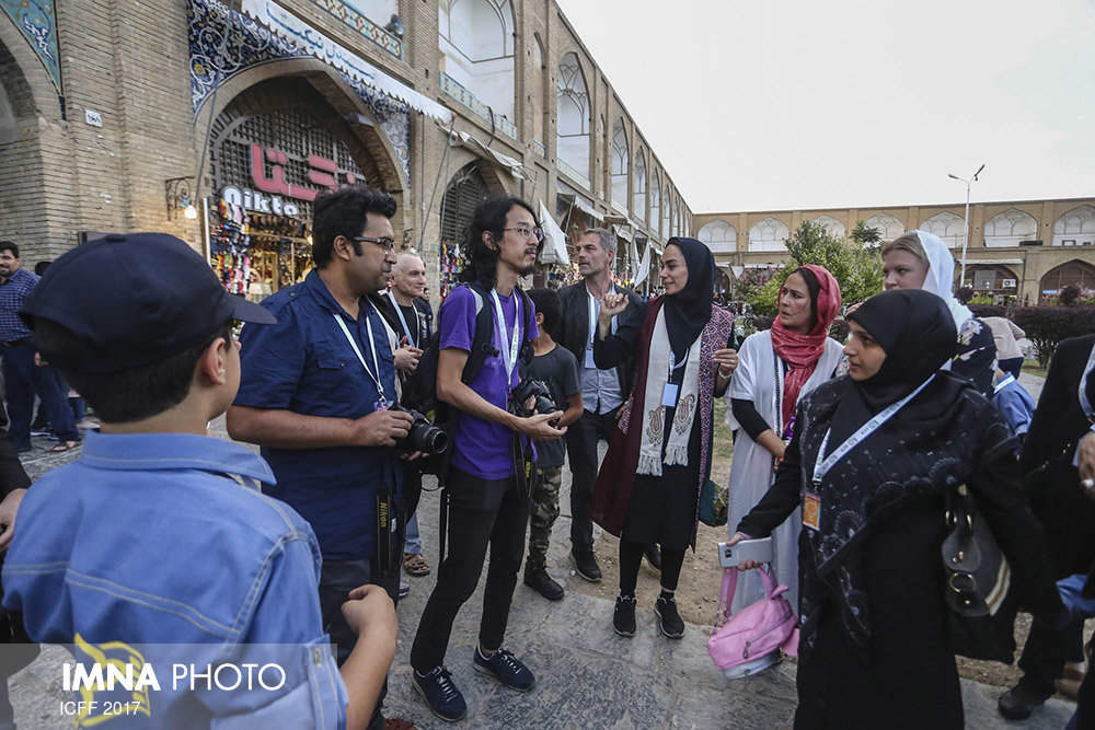 Foreign guests of ICFF on a walking tour in Isfahan