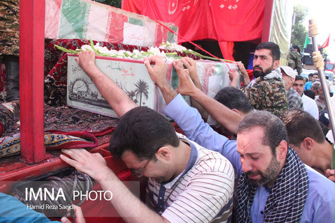 بار دیگر نوای شهادت در زرین شهرطنین‌اندازشد/وداع با 20 شهید دفاع مقدس در زرین شهر
