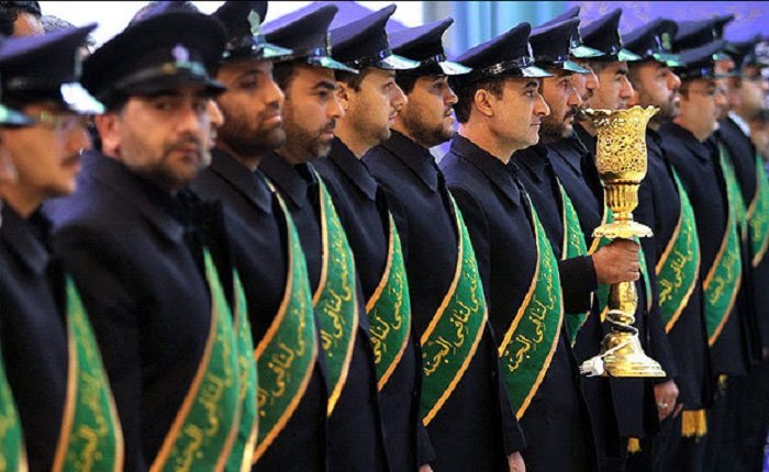 استقبال از خادمین حرم حضرت فاطمه معصومه (س) در جوار شهدای اصفهان