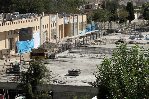 روند ساخت و پیشرفت پروژه سالن گلستان شهدای اصفهان