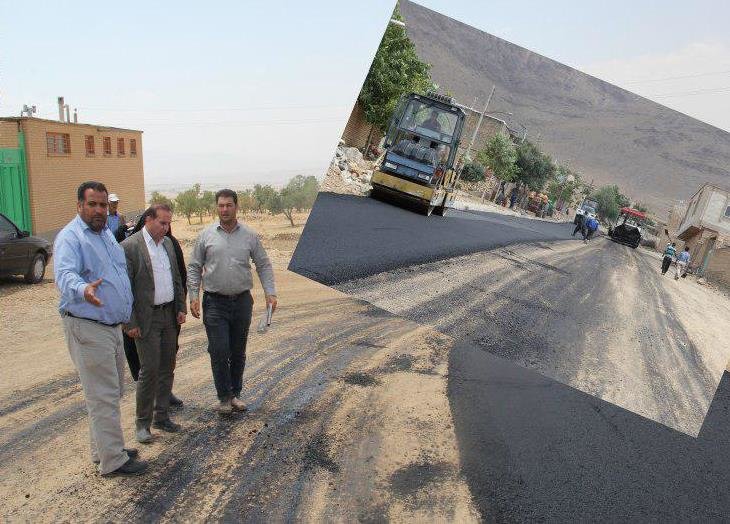 اتمام زیرسازی و آسفالت ریزی معابر روستای علی عرب چادگان