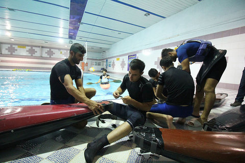 تمرینات آماده‌سازی تیم ملی کانوپولوی جوانان در اصفهان