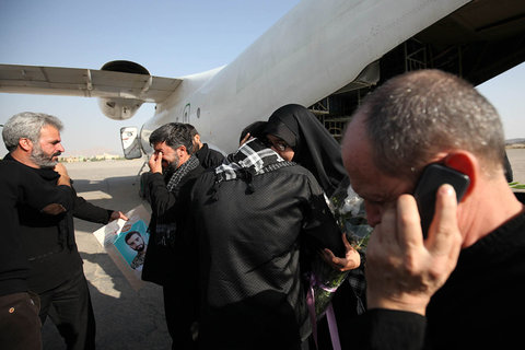 لحظه هایی از ورود شهید حججی به فرودگاه بدر اصفهان