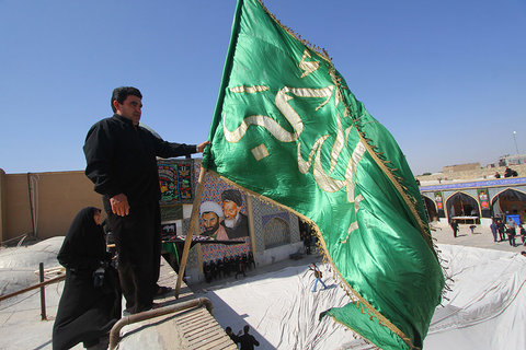 برپا کردن خیمه امامزاده هارونیه در اصفهان‎