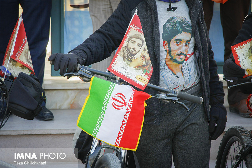 کاروان دوچرخه سواران کربلا بمناسبت اربعین حسینی - نجف آباد