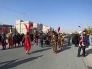 فیلم| حرکت کاروان نمادین اسرای کربلا در چادگان