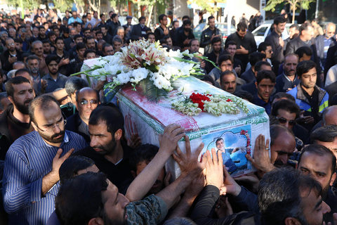 تشییع و تدفین پیکر جانباز ۷۰درصد "حسن صمدی" 