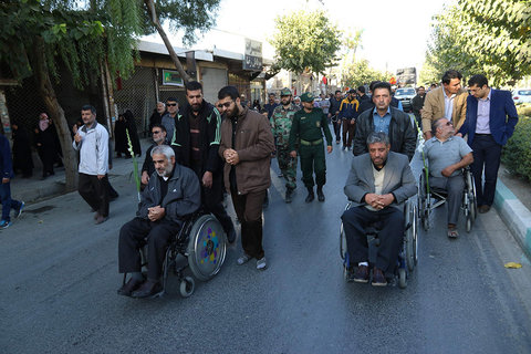 تشییع و تدفین پیکر جانباز ۷۰درصد "حسن صمدی" 