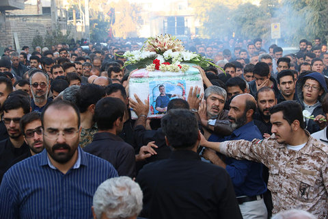 تشییع و تدفین پیکر جانباز ۷۰درصد "حسن صمدی" 