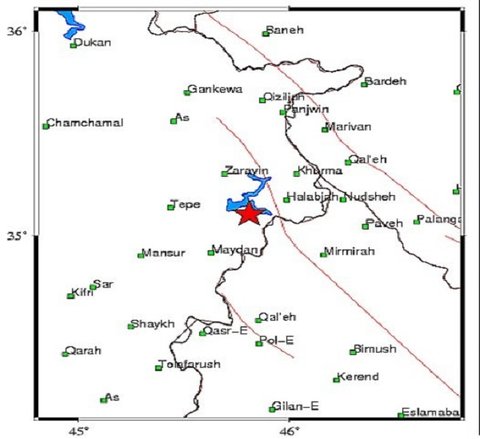 زلزله ۴.۹ ریشتری عراق و حوالی "ازگله" را لرزاند