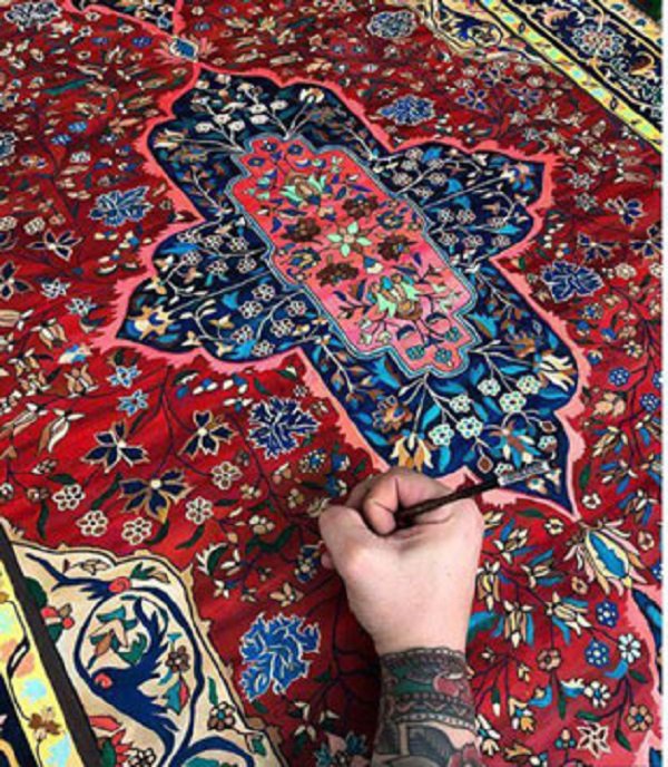 نقاشی‌های زیبای هنرمند آمریکایی از فرش ایرانی