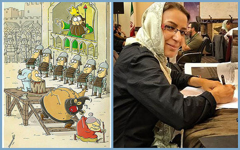 درخشش کارتونیست اصفهانی در یازدهمین دوسالانۀ بین المللی کاریکاتور تهران