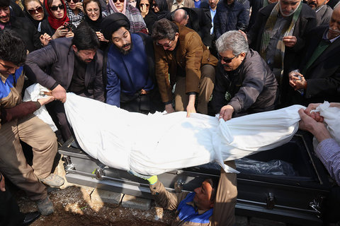 مراسم تشییع و تدفین" جمشید مظاهری"