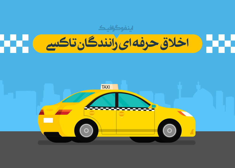 اینفوگرافیک اخلاق حرفه ای رانندگان تاکسی