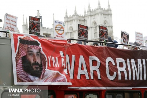 اعتراض مردم لندن به سفر ولیعهد سعودی به انگلیس