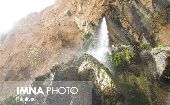 Unique waterfall of Shahlolak in Chermahin