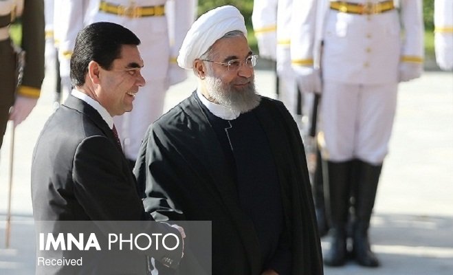 رییس جمهور ترکمنستان از روحانی استقبال کرد