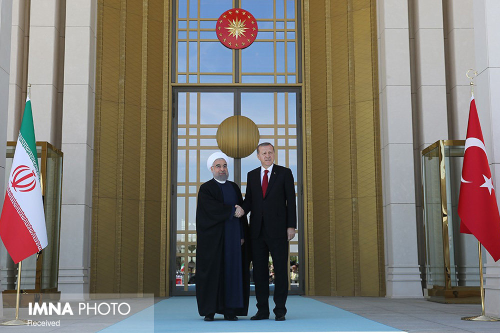 مراسم استقبال رییس جمهور ترکیه از روحانی برگزار شد
