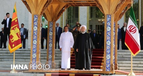 استقبال رسمی روحانی از رییس جمهور سریلانکا