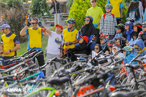 Let's ride bicycles campaign in Isfahan