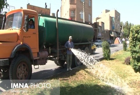 بحران کمبود آب در فضای سبز شهری مشگین شهر
