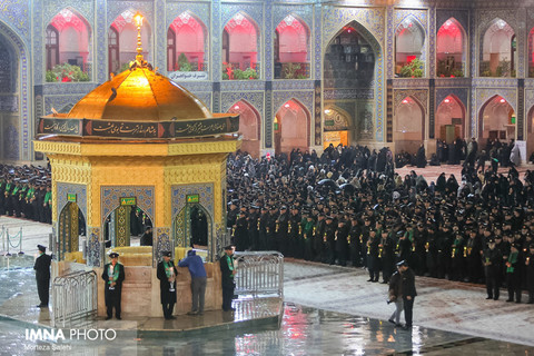 مراسم خطبه خوانی شب شهادت امام رضا در حرم مطهر رضوی