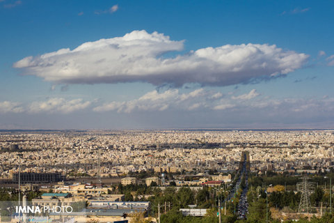 دمای هوا در اصفهان افزایش می‌یابد/افزایش ابر در مناطق غربی استان