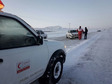 امدادرسانی به ۳۲۸۵ نفر گرفتار شده در برف و کولاک اردبیل
