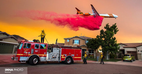 مهار آتش در کالیفرنیا