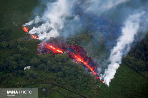فوران آتش فشان لاوا در هاوایی