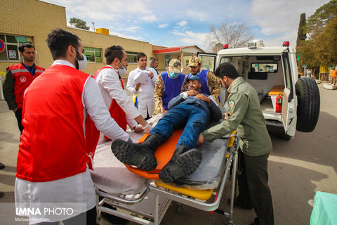 رزمایش بین بیمارستانی نیروهای مسلح در اصفهان