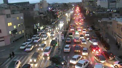 ترافیک سنگین در بزرگراه های شهر
