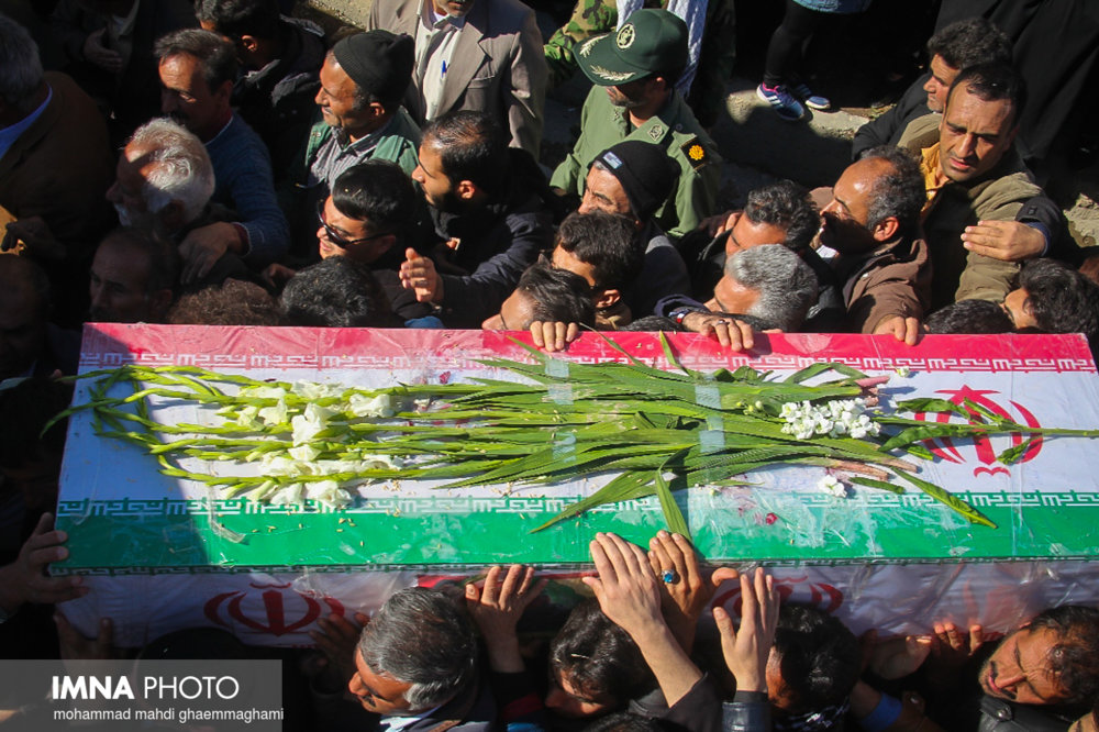 تشییع پیکر شهید حسین خسروی در شهر گز