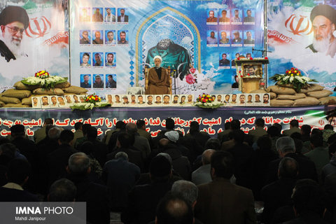 مراسم هفتمین روز شهادت یاران خرازی در گلستان شهدای اصفهان97
