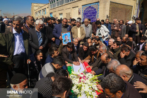 مراسم تشییع پیکر مطهر جانباز شهید حاج رحیم انصاری