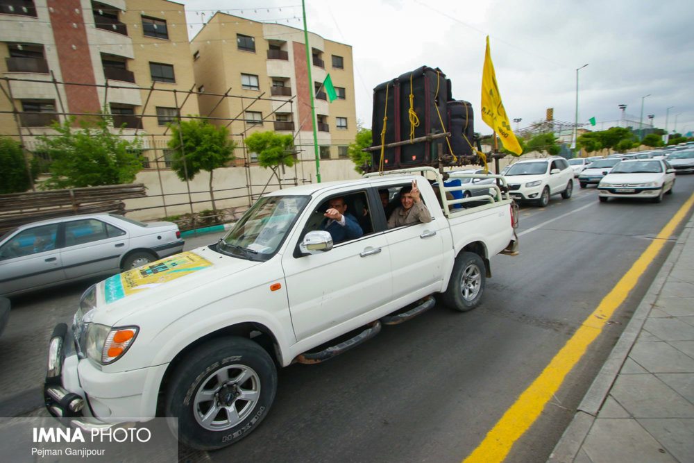 پوشش انتظامی و ترافیکی کاروان بزرگ منتظران ظهور در اصفهان