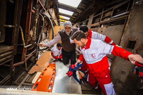 خروج قطار همدان - مشهد از ریل