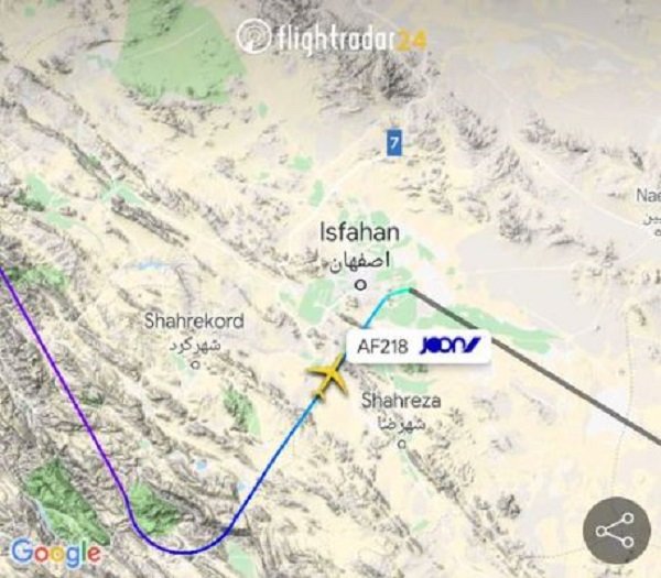 اکسپرس: هواپیمای ایرفرانس در آسمان ایران از رادار خارج شد