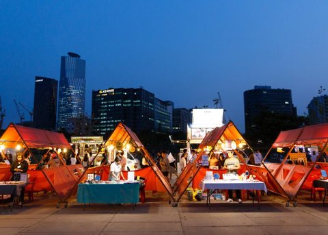 بازارچه‌های "تاشو" در سئول