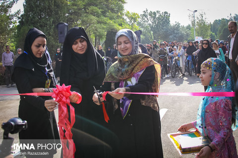 افتتاح اولین پیست دوچرخه سواری ویژه بانوان