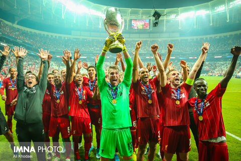 جشن قهرمانی تیم فوتبال لیورپول درسوپر جام اروپا